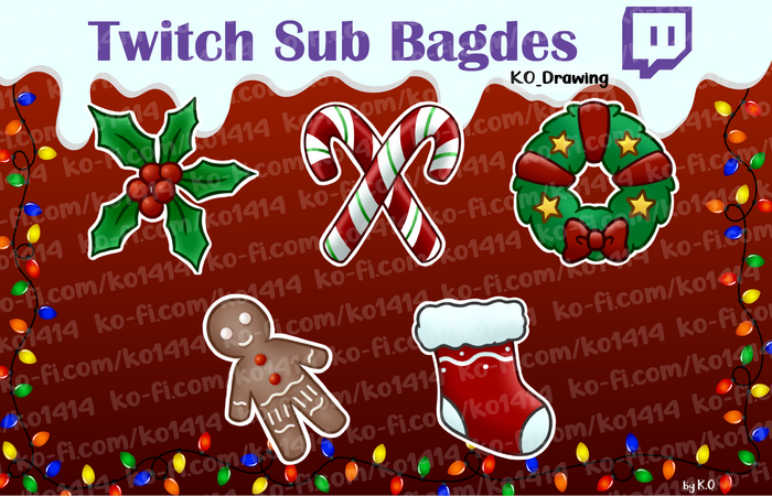 Emblemas Navideños (Twitch)